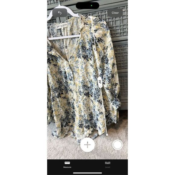 NWOT Apiece Apart everlasting blouse in blue cream, Sz 2, $218 A23 - Picture 6 of 7